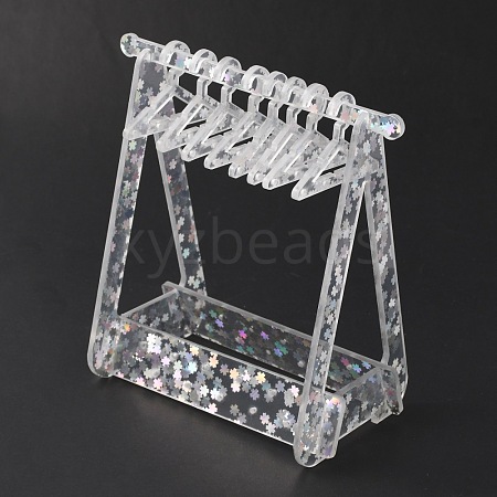 Transparent Acrylic Earring Display Stands EDIS-WH0006-46-1