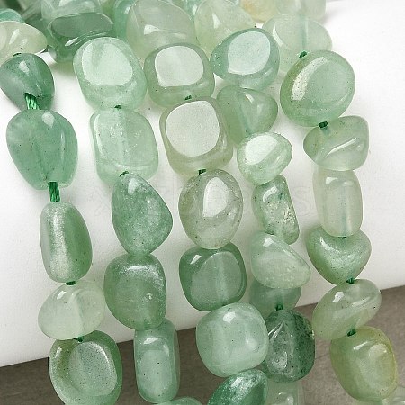 Natural Green Aventurine Beads Strands G-P601-A07-02-1