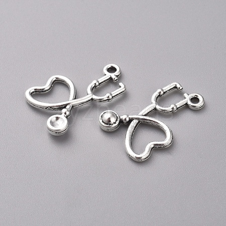 Tibetan Style Alloy Pendants TIBEP-WH0002-05AS-1