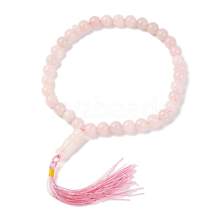 Natural Rose Quartz Beads Stretch Bracelets BJEW-I319-01E-1