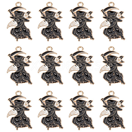 SUNNYCLUE Gothic Theme Alloy Enamel Pendants FIND-SC0003-79-1