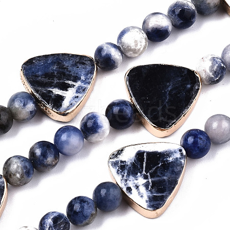 Natural Sodalite Beads Strands G-T131-64-1