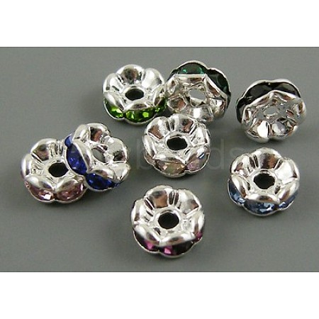 Rhinestone Spacer Beads X-RSB032NF-1