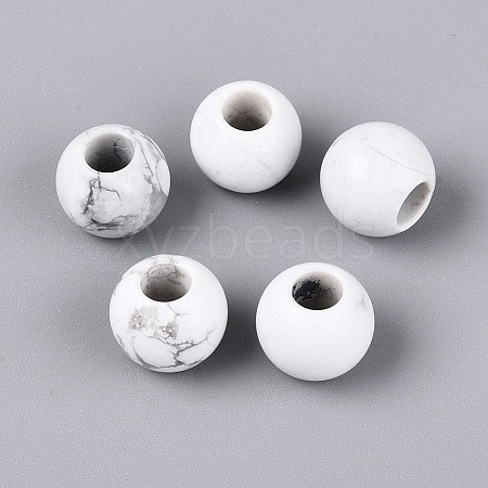 Natural Howlite European Beads G-Q602-09A-06-1