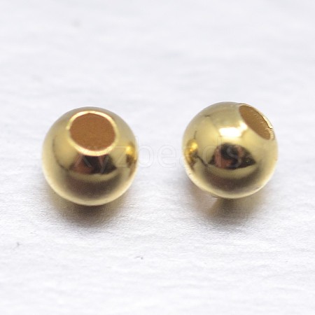 Round 925 Sterling Silver Spacer Beads STER-M103-04-2.5mm-G-1