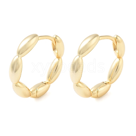 Brass Oval Hoop Earrings for Women EJEW-F347-01G-02-1