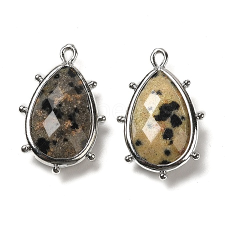 Natural Dalmatian Jasper Pendants G-B009-02P-S-1