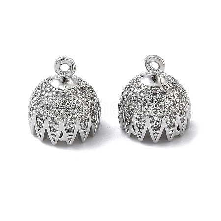 Brass Micro Pave Cubic Zirconia Charns KK-Z143-03P-02-1