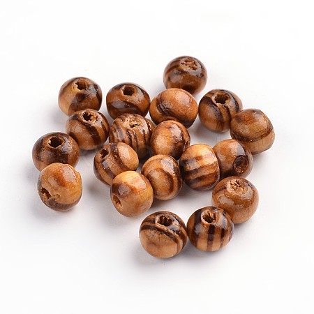 Round Natural Wood Beads X-WOOD-Q009-6mm-LF-1