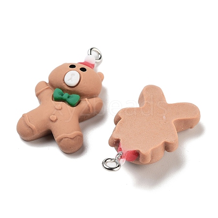 Christmas Theme Opaque Resin Pendants RESI-N039-110-1