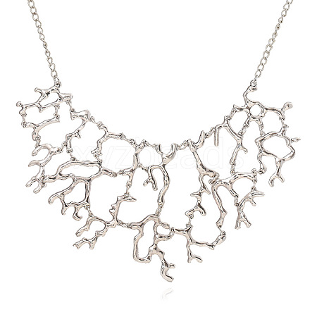 Alloy Bib Necklaces foe Women FS-WGD6134-01-1