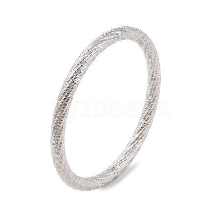 Non-Tarnish 304 Stainless Steel Twisted Ring Bangles for Women BJEW-Z064-02P-1